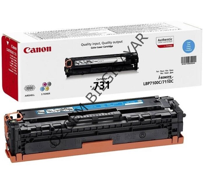 Boş Canon CRG-731C (LBP7100/LBP7110/MF600/MF620/MF623/MF628/MF8200/MF8230/MF828) Mavi Toner Satış