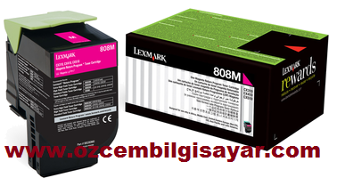 Lexmark 80C80M0 (808M CX310/CX410/CX510) Orjinal Kırmızı (Magenta) LaserJet Toner