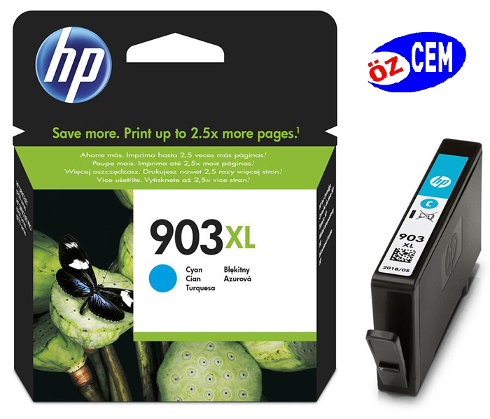 HP 903XL (T6M03AE) Orjinal Mavi (Cyan) İnkJet Mürekkep Kartuşu