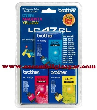 Brother LC47C/M/Y Orjinal Kartuş (Valuepack)