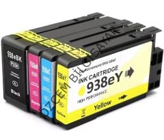 HP 938e-4S6Y2PE+4S6X9PE+4S6Y0PE+4S6Y1PE Muadil Siyah+Mavi+Kırmızı-Sarı Kartuşu (Multipack)