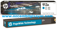 HP 913A (F6T77AE) Orjinal Mavi (Cyan) İnkJet Mürekkep Kartuşu