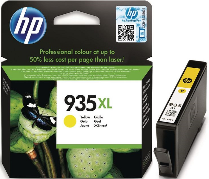 HP 935XL-C2P26AE (Officejet 6220-OfficeJet Pro 6230-Officejet 6820-Officejet Pro 6830) Orjinal Sarı Kartuşu