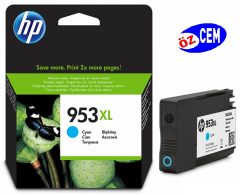 HP 953XL-F6U16AE (OfficeJet Pro 7720-7730-7740-8210-8218-8710-8715-8718-8720-8725-8730-8740) Orjinal Mavi Kartuşu