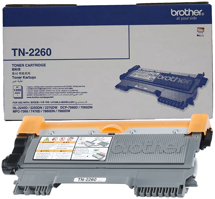 Brother TN-2260 (HL-2240-2250-2270/DCP-7060-7065/MFC-7290-7360-7470-7860/FAX-2840-2950) Orjinal Siyah Toner