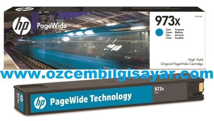 HP 973X (F6T81AE) Orjinal Mavi (Cyan) İnkJet Mürekkep Kartuşu