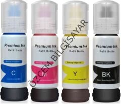 Epson 112 (L5150/L5160/L6460/L6490/L6550/L6570/L6580/L11160/L15150/L15160/L15180/M15180) Muadil Siyah+Mavi+Kırmızı+Sarı EcoTank Kartuşu (Multipack)