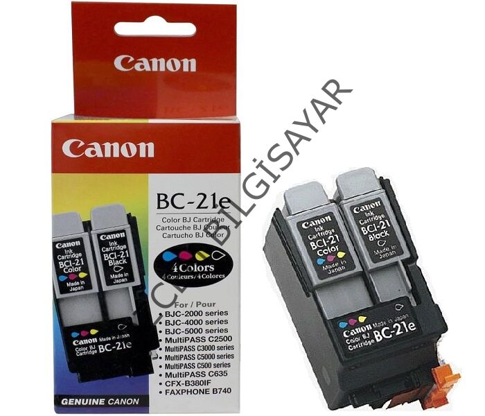 CANON BC-21e (BJC-2000/2100/BJC-4000/BJC-4100/BJC-4200/BJC-4300/BJC-4400/BJC-4550/BJC-5000/C2500/C3000/C5000/BJC-5100/C500/C635/CFX-B380/B740/C2500/C3000/C3500/C5000/C5500/C530/C545/C555/C560/ C635) Orjinal Mürekkep Baskı Kafası