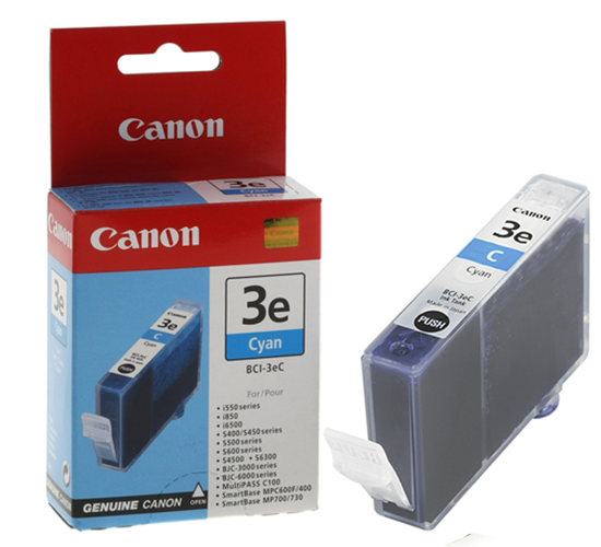 Canon BCI-3eC (BJC-C3000-6000/C100/i550-i560-i850-i865-i6500/F30-F50-F60/İP3000-İP4000/MP700-MP730) Orjinal Mavi Kartuşu