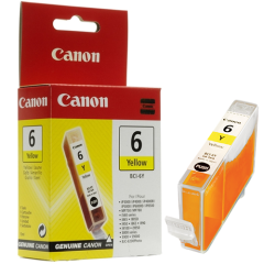 Canon BCI-6Y (BJC 8200-İ865-i900-İ905D-İ950-İ965-İ990-İ9100-İ9950-İP4000-İP5000-İP6000D-İP8500-MP750-MP760-MP780-S800-S820-S830-S900-S9000) Orjinal Sarı Kartuşu