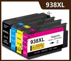HP 938XL-4S6Y2PE+4S6X9PE+4S6Y0PE+4S6Y1PE Muadil Siyah+Mavi+Kırmızı-Sarı Kartuşu (Multipack)