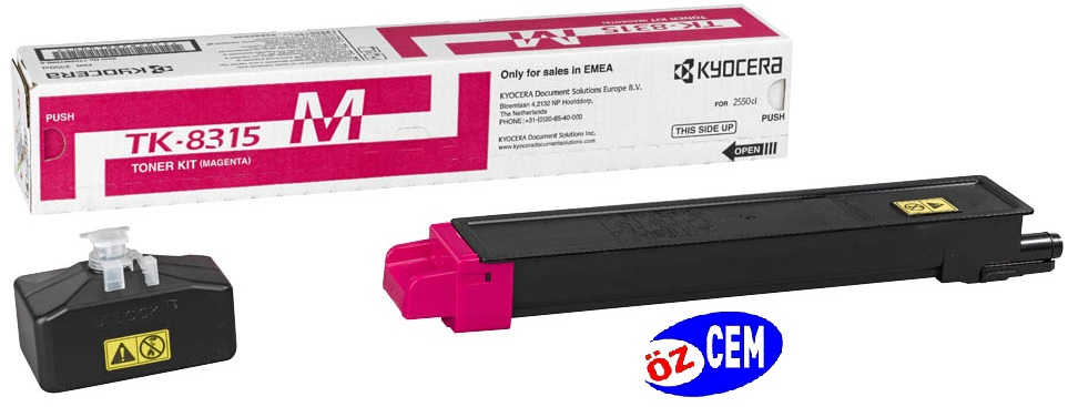Kyocera Mita TK-8315M (TASKalfa 2550) Orjinal Kırmızı (Magenta) LaserJet Toner
