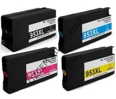 HP 953XL Muadil Siyah+Mavi+Kırmızı-Sarı Kartuşu (Multipack)