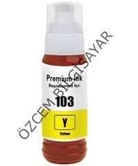 EPSON 103 (C13T00S44A) (EcoTank L1210-L1250-L3110-L3111-L3150-L3151-L3210-L3211-L3250-L3251-L3252-L3256-L3260-L3266-L5290-L5296-L11050) Muadil Sarı Kartuşu (70 ml)