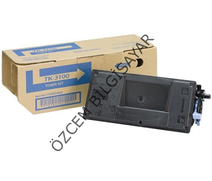 Kyocera TK-3100  (1T02MS0NL0) (FS-2100/FS-4100/FS-4200/FS-4300/M3040/M3540) Muadil Siyah Toner (12.5K) (Japon Toner)