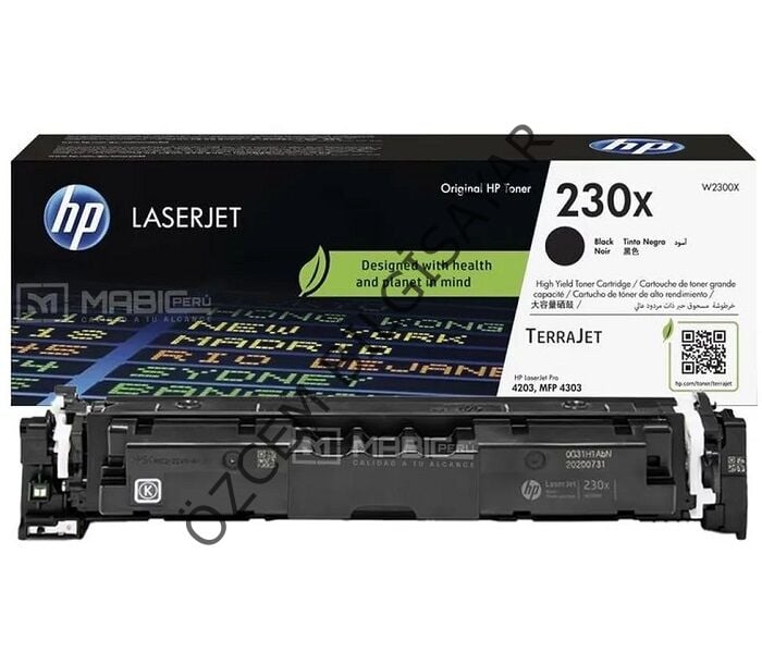HP 230X-W2300X (Pro 4203/Pro MFP 4302/Pro MFP 4303) Orjinal Siyah Toner