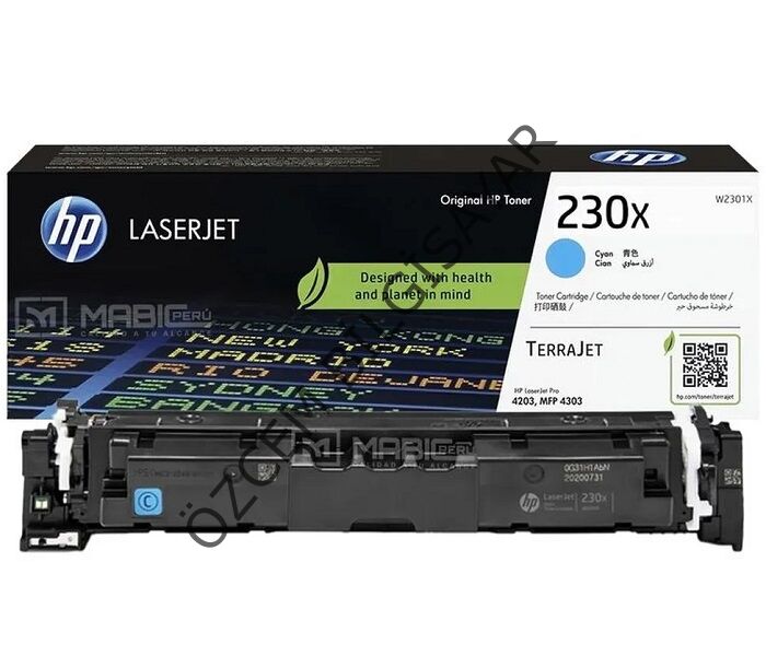 HP 230X-W2301X (Pro 4203/Pro MFP 4302/Pro MFP 4303) Orjinal Mavi Toner