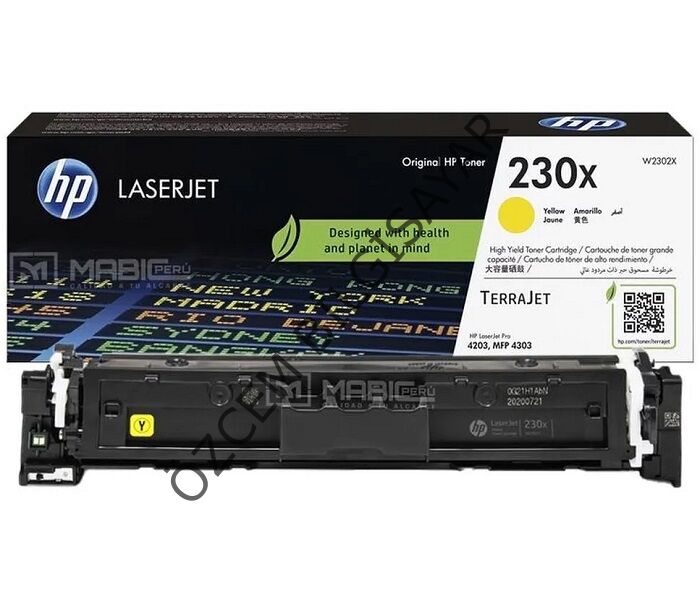 HP 230X-W2302X (Pro 4203/Pro MFP 4302/Pro MFP 4303) Orjinal Sarı Toner