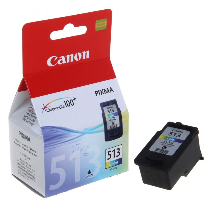 Canon CL-513 (IP2700-MP230-MP235-MP240-MP250-MP252-MP260-MP270-MP272-MP280-MP282-MP480-MP490-MP492-MP495-MX320-MX330-MX350-MX360-MX410-MX420) Orjinal Renkli Kartuşu