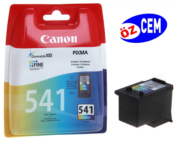 Boş Canon CL-541 (MG2150-MG2250-MG3150-MG3200-MG3250-MG3550-MG4150-MG4250-MX375-MX395-MX435-MX455-MX475-MX515-MX525-MX535) Renkli Kartuş Satış