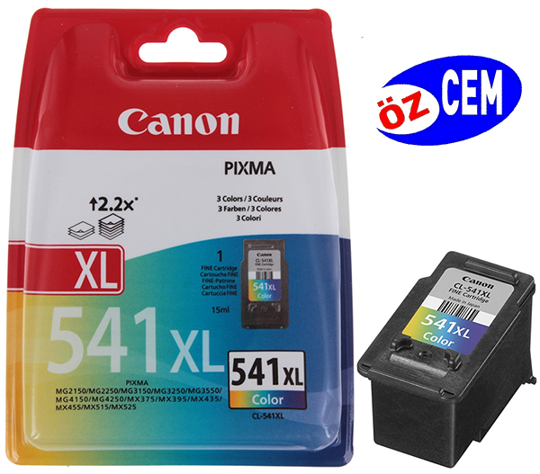 Boş Canon CL-541XL (MG2150-MG2250-MG3150-MG3200-MG3250-MG3550-MG4150-MG4250-MX375-MX395-MX435-MX455-MX475-MX515-MX525-MX535) Renkli Kartuş Alış