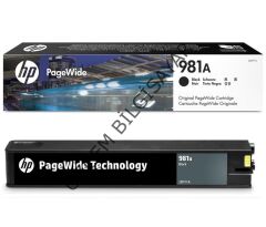 HP 981A-J3M71A (PageWide 556/PageWide 586) Orjinal PageWide Siyah Kartuşu