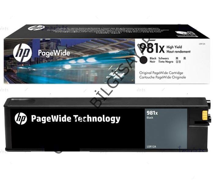 HP 981X-L0R12A (PageWide 556/PageWide 586) Orjinal PageWide Siyah Kartuşu