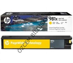 HP 981X-L0R11A (PageWide 556/PageWide 586) Orjinal PageWide Sarı Kartuşu