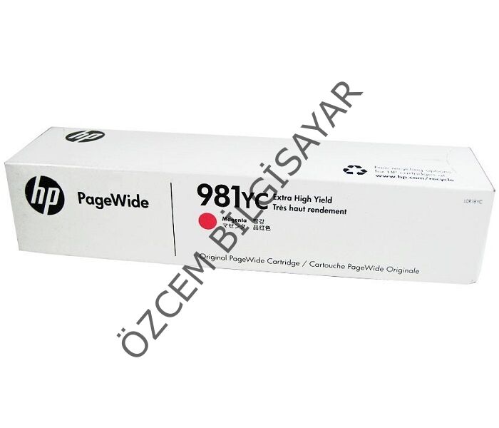 HP 981YC-L0R18YC (PageWide 556/PageWide 586) Orjinal PageWide Extra Yüksek Kapasiteli Kırmızı Kartuşu