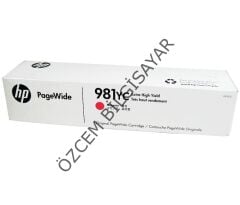 HP 981YC-L0R18YC (PageWide 556/PageWide 586) Orjinal PageWide Extra Yüksek Kapasiteli Kırmızı Kartuşu