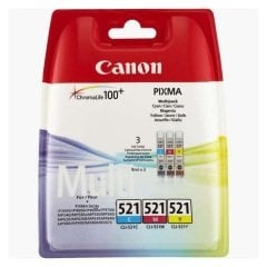 Canon CLI-521CMY (İP3600-İP4600-İP4700-MP540-MP550-MP560-MP620-MP630-MP640-MP980-MP990-MX860-MX870-MX990) Orjinal MULTIPACK Kartuşu