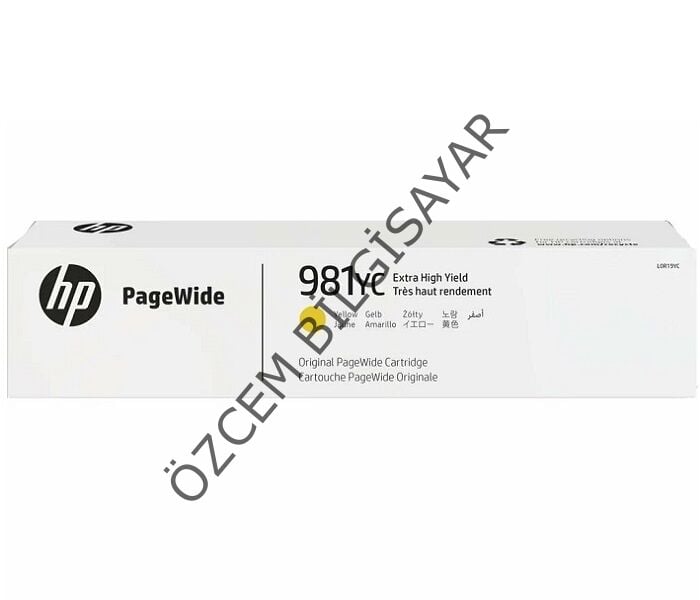 HP 981YC-L0R19YC (PageWide 556/PageWide 586) Orjinal PageWide Extra Yüksek Kapasiteli Sarı Kartuşu