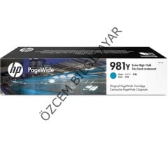 HP 981Y-L0R13A (PageWide 556/PageWide 586) Orjinal PageWide Mavi Kartuşu