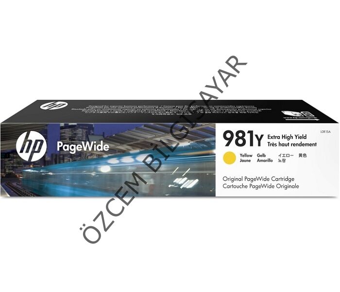HP 981Y-L0R15A (PageWide 556/PageWide 586) Orjinal PageWide Sarı Kartuşu