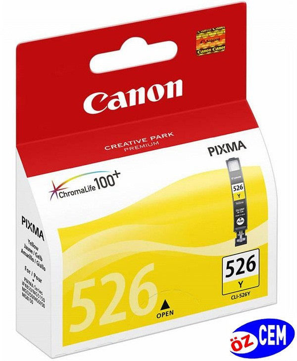 Canon CLI-526Y Orjinal Sarı (Yellow) İnkJet Mürekkep Kartuş
