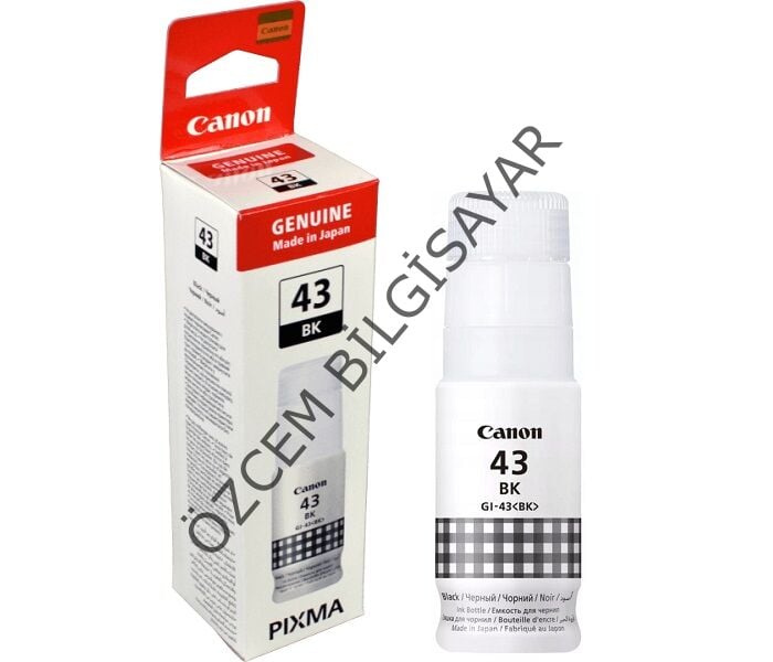 Canon GI-43BK/4698C001 (G540/G570/G580/G620/G640/G650/G680) Orjinal Siyah Kartuşu