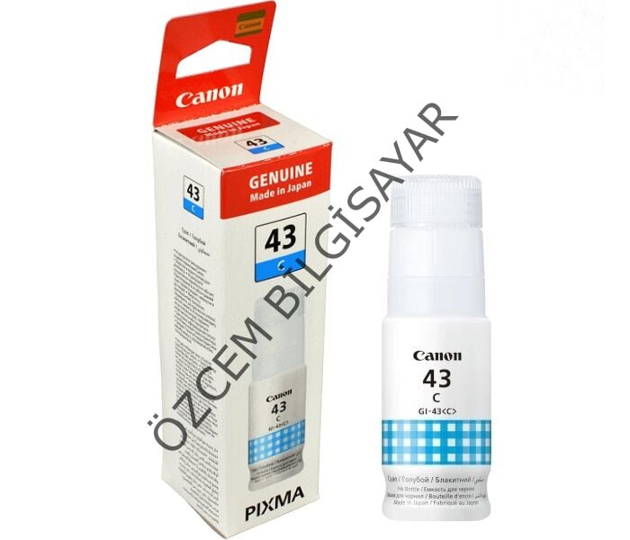 Canon GI-43C/4672C001 (G540/G570/G580/G620/G640/G650/G680) Orjinal Mavi Kartuşu