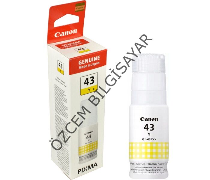 Canon GI-43Y/4689C001 (G540/G570/G580/G620/G640/G650/G680) Orjinal Sarı Kartuşu