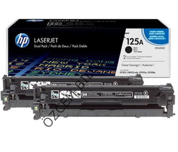 HP CB540AD-125A (CP1210/CP1213/CP1214/CP1215/CP1216/CP1217/CP1510/CP1513/CP1514/CP1515/CP1216/CP1217/CP1518/CP1519/CM1312) Orjinal Siyah Toner