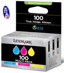 Lexmark 100 (14N0849) Orjinal Mavi/Kırmızı/Sarı (CMY) Mürekkep Kartuşu