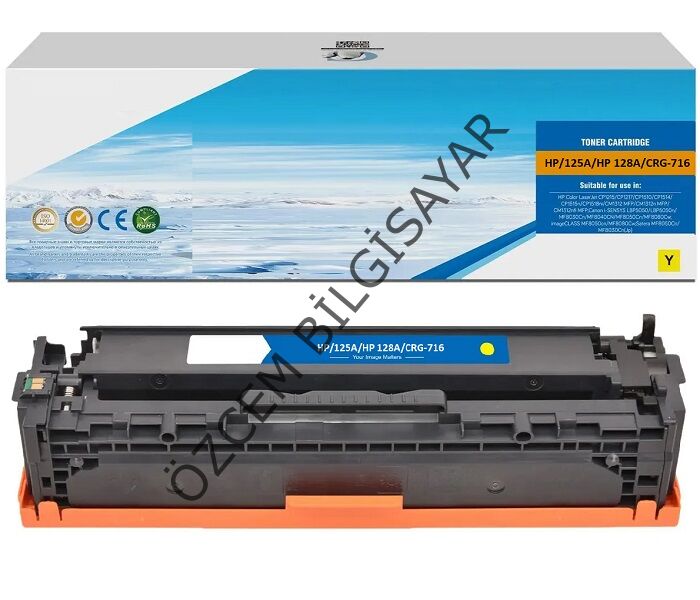 HP CB542A-125A (CP1210/CP1213/CP1214/CP1215/CP1216/CP1217/CP1510/CP1513/CP1514/CP1515/CP1216/CP1217/CP1518/CP1519/CM1312) Muadil Sarı Toner