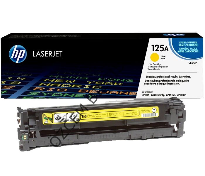 Boş HP CB542A-125A (CP1210/CP1213/CP1214/CP1215/CP1216/CP1217/CP1510/CP1513/CP1514/CP1515/CP1216/CP1217/CP1518/CP1519/CM1312) Sarı Toner Alış
