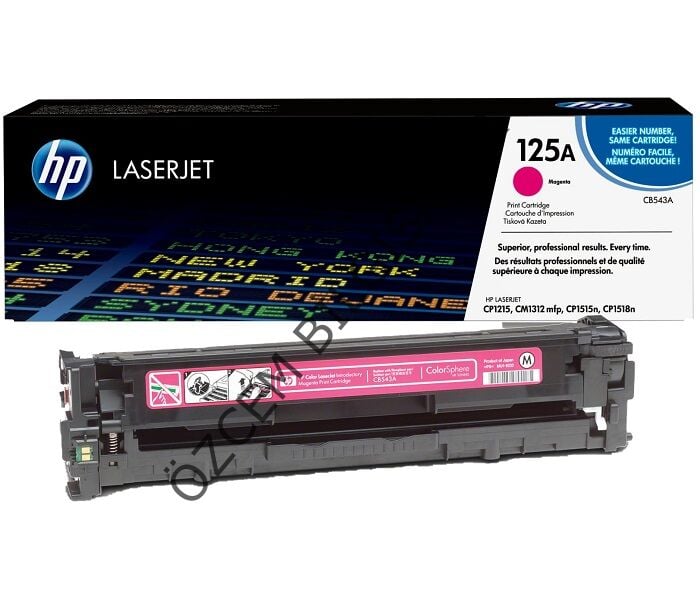 HP CB543A-125A (CP1210/CP1213/CP1214/CP1215/CP1216/CP1217/CP1510/CP1513/CP1514/CP1515/CP1216/CP1217/CP1518/CP1519/CM1312) Orjinal Kırmızı Toner