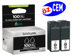 Lexmark 100XL (14N0848) Orjinal Siyah (Black) Mürekkep Kartuşu (2'li Paket)