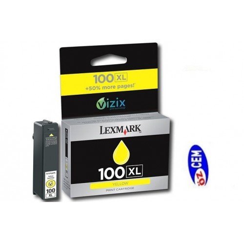 Lexmark 100XL (14N1071E) Orjinal Sarı (Yellow) Mürekkep Kartuşu