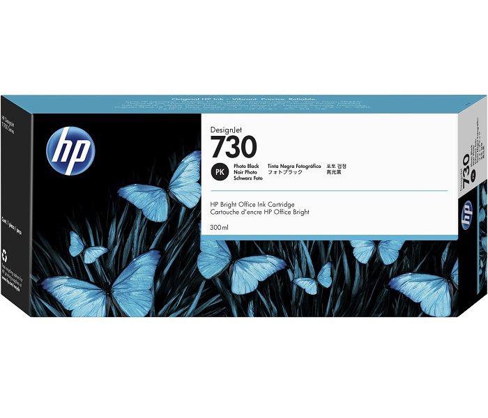 HP 730-P2V73A (SD Pro 44-T1600-T1700-T2600) Orjinal Siyah Fotoğraf DesignJet Mürekkep Kartuşu (300 ml)