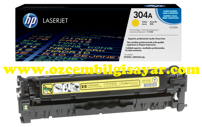 Boş HP CC532A (304A/CP2020-CP2025-CM2320) Sarı Toner Satış