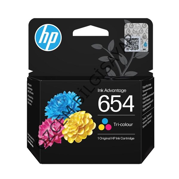 HP 654-7FP38UE (Advantage 2900/4300/6575) Orjinal Renkli Kartuşu