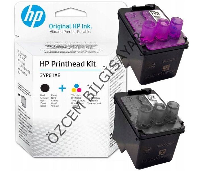 HP 3YP61AE Orjinal Siyah+Renkli Baskı Kafası