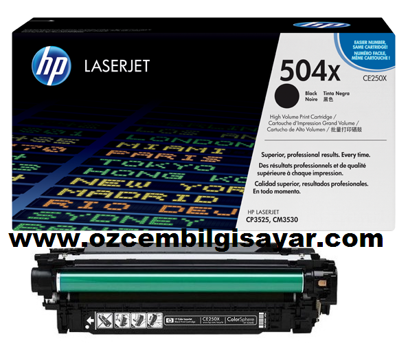 HP CE250X (504X) Orjinal Siyah (Black) LaserJet Toner